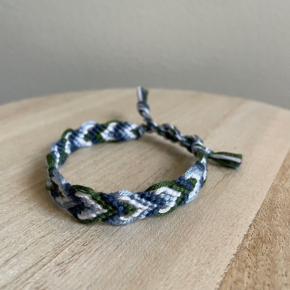 Deep Gray‎ Blue Woven Bracelet